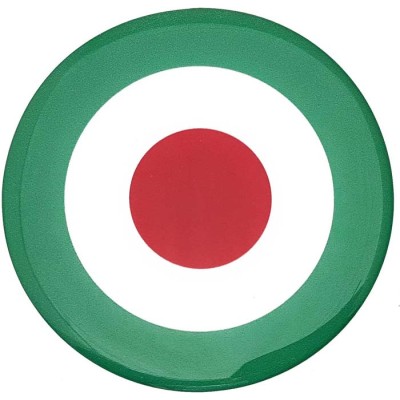 Mod Target Sticker Decal Badge Italy Moped Scooter Resin Gel 3D Domed 80mm