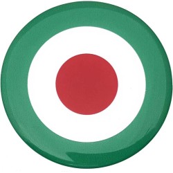 Mod Target Sticker Decal Badge Italy Moped Scooter Resin Gel 3D Domed 75mm