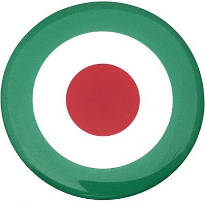 Mod Target Sticker Decal Badge Italy Moped Scooter Resin Gel 3D Domed 75mm