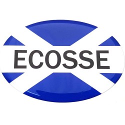 Scotland Ecosse Car Sticker Decal Badge Oval Saltire Flag Resin Gel 3D Domed