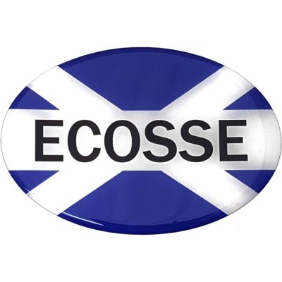 Scotland Ecosse Car Sticker Decal Badge Oval Saltire Flag Resin Gel 3D Domed (Medium)